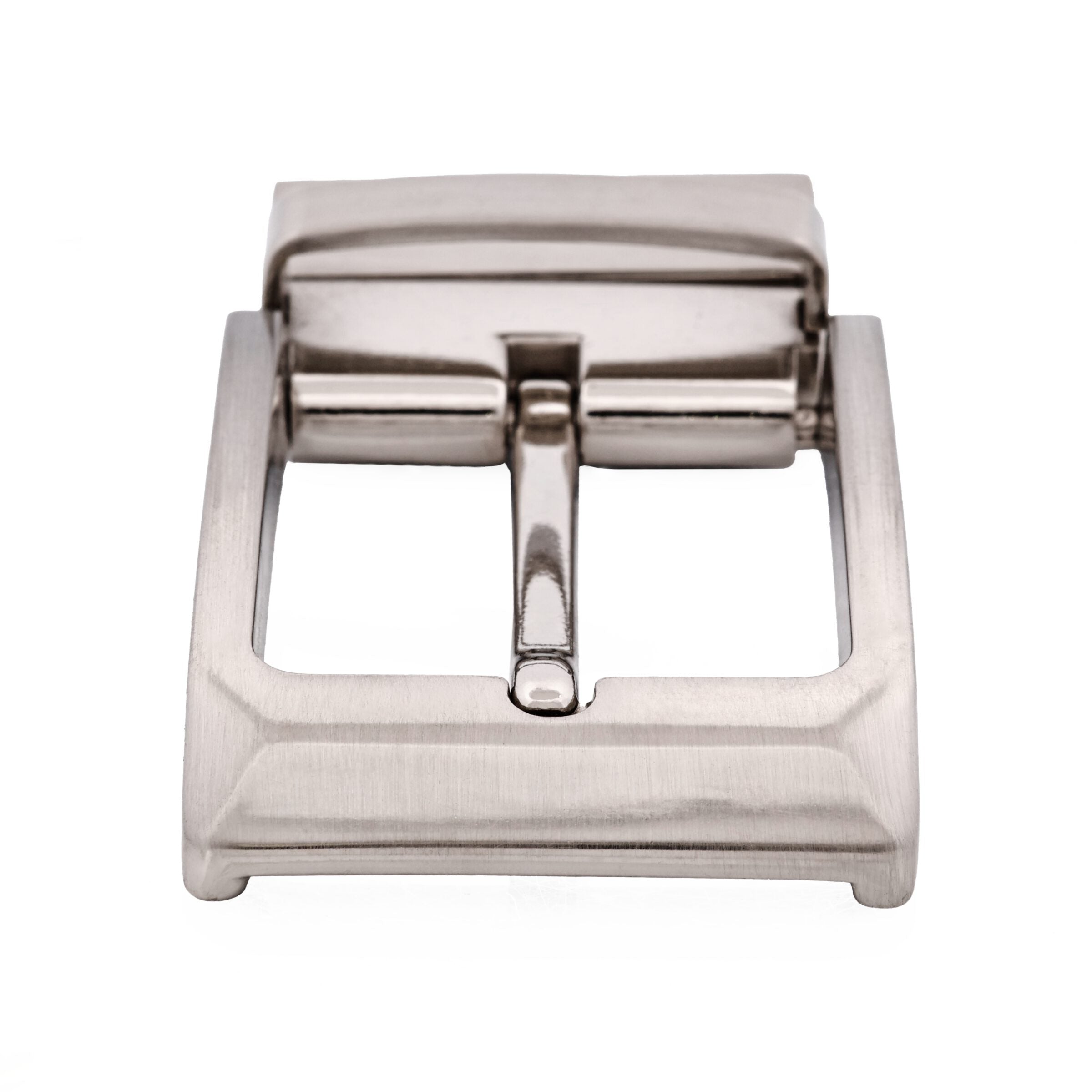 Brushed Silver Reversible Belt Buckle