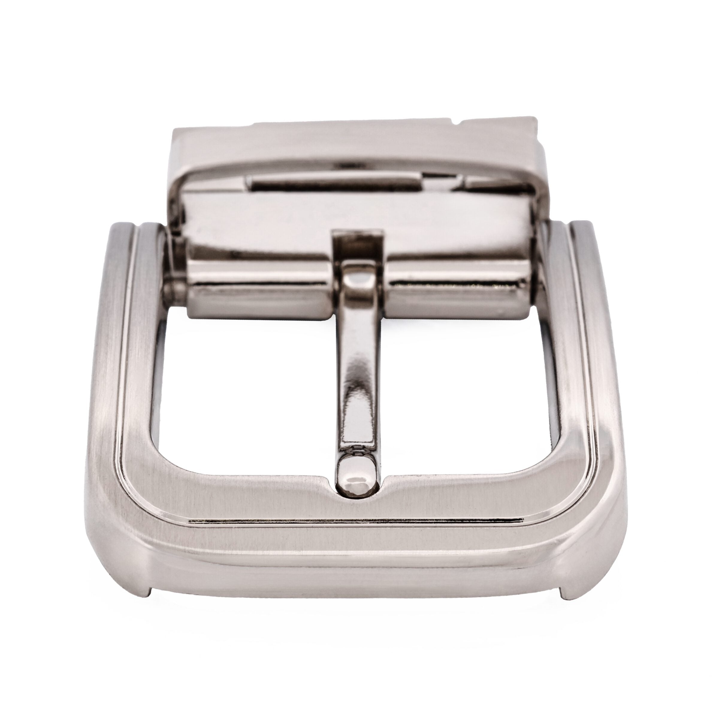 Brushed Silver Reversible Belt Buckle