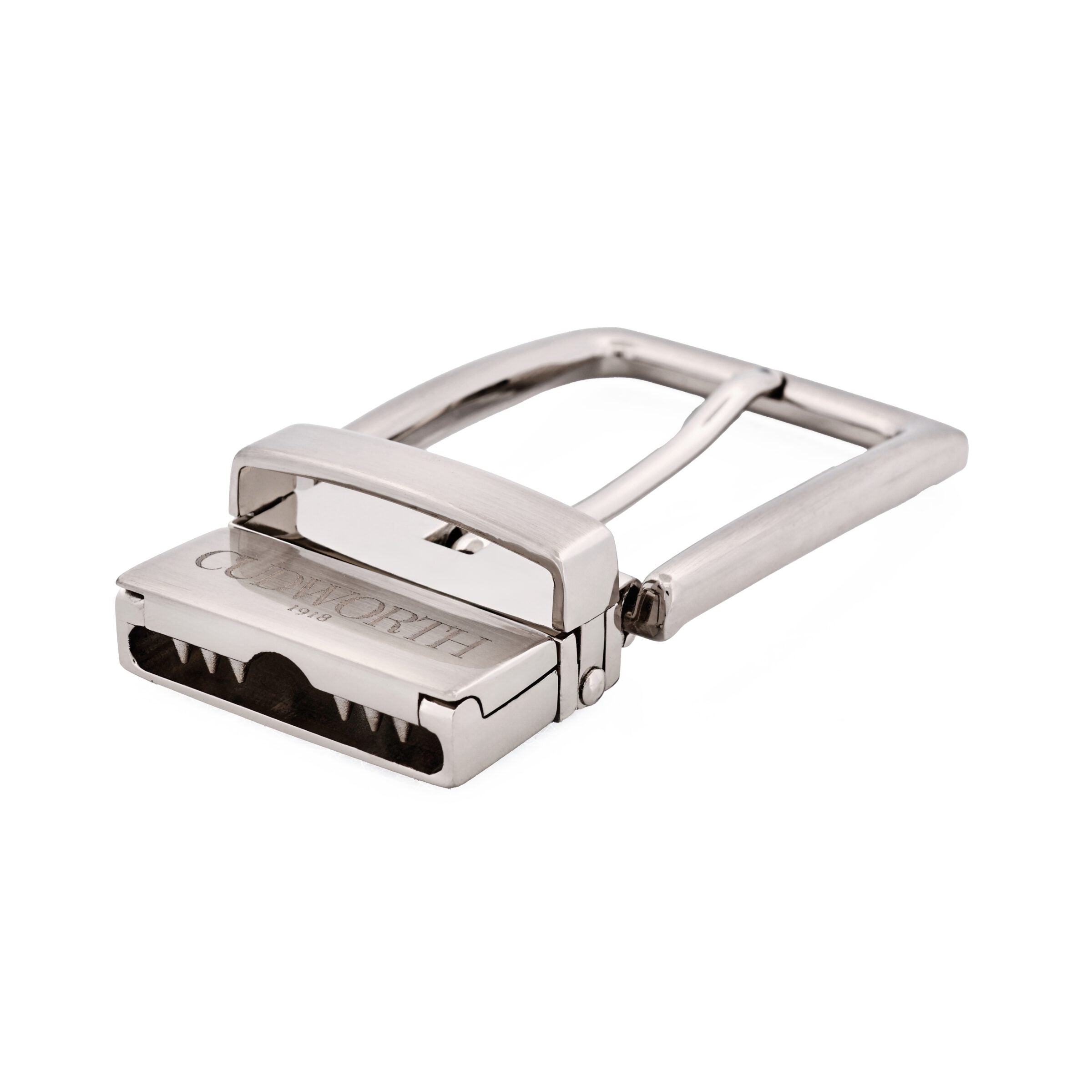 Brushed Nickel Belt Reversible Buckle