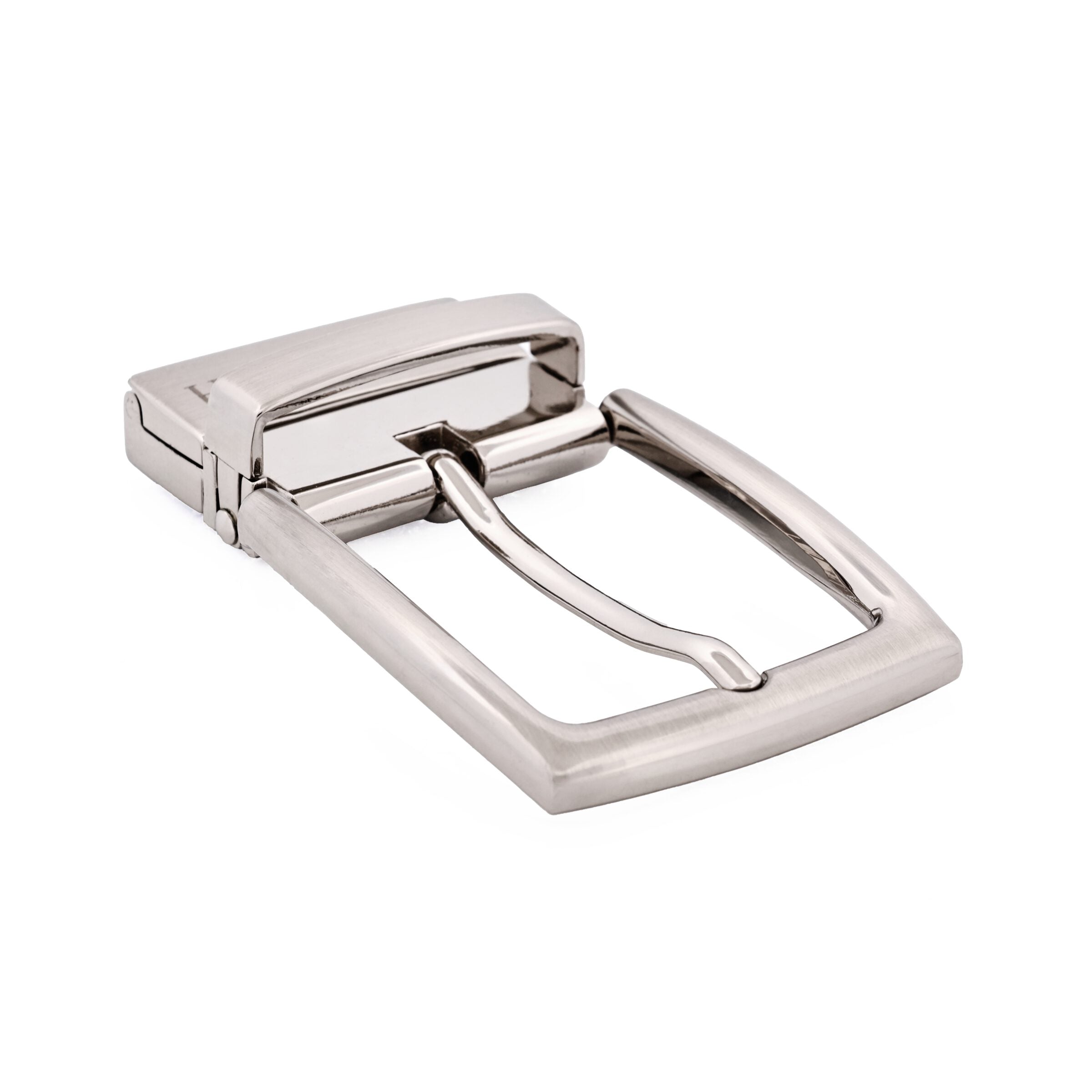 Brushed Nickel Belt Reversible Buckle