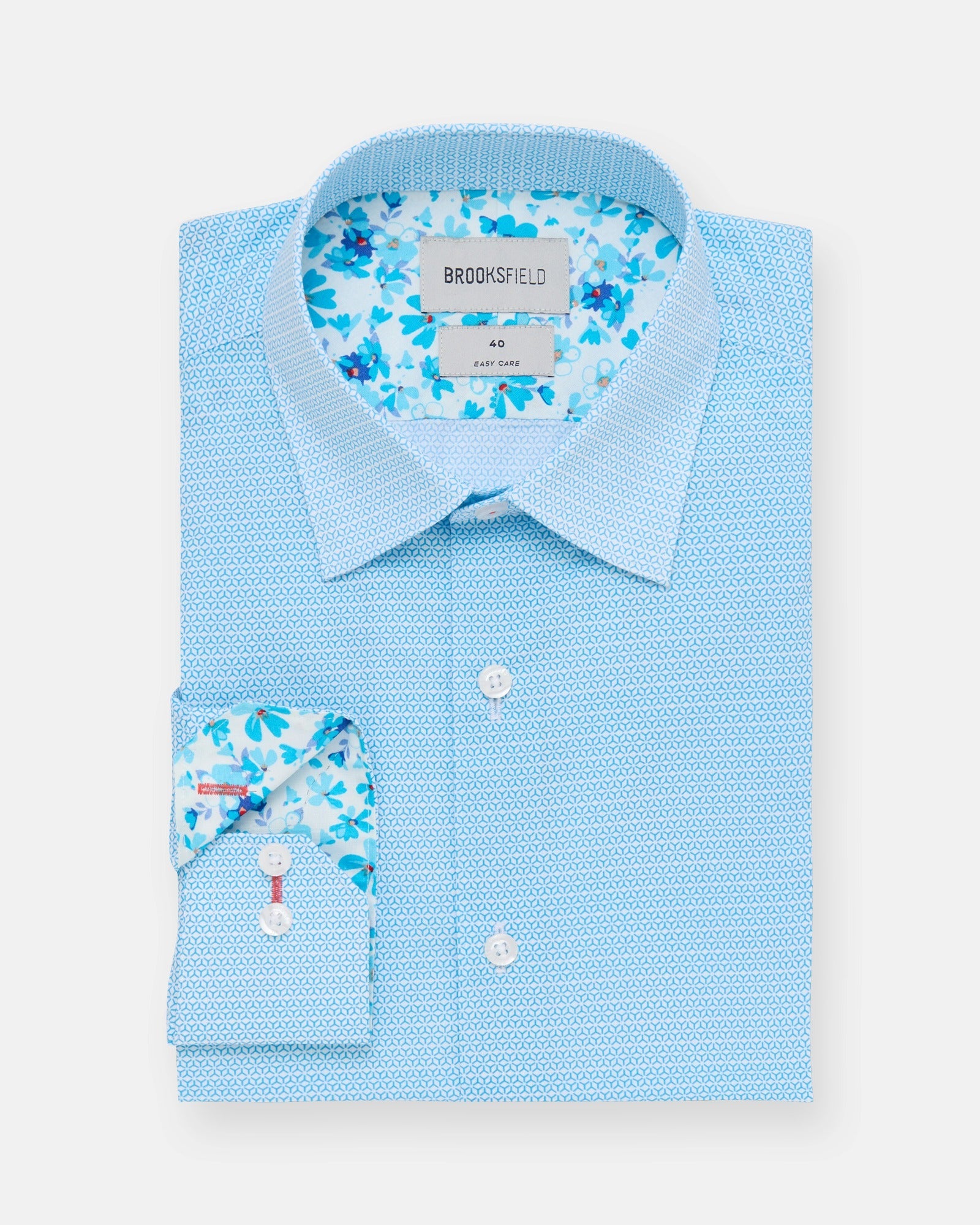 Brooksfield Sky Blue Slim Fit Business Shirt | BFC2572
