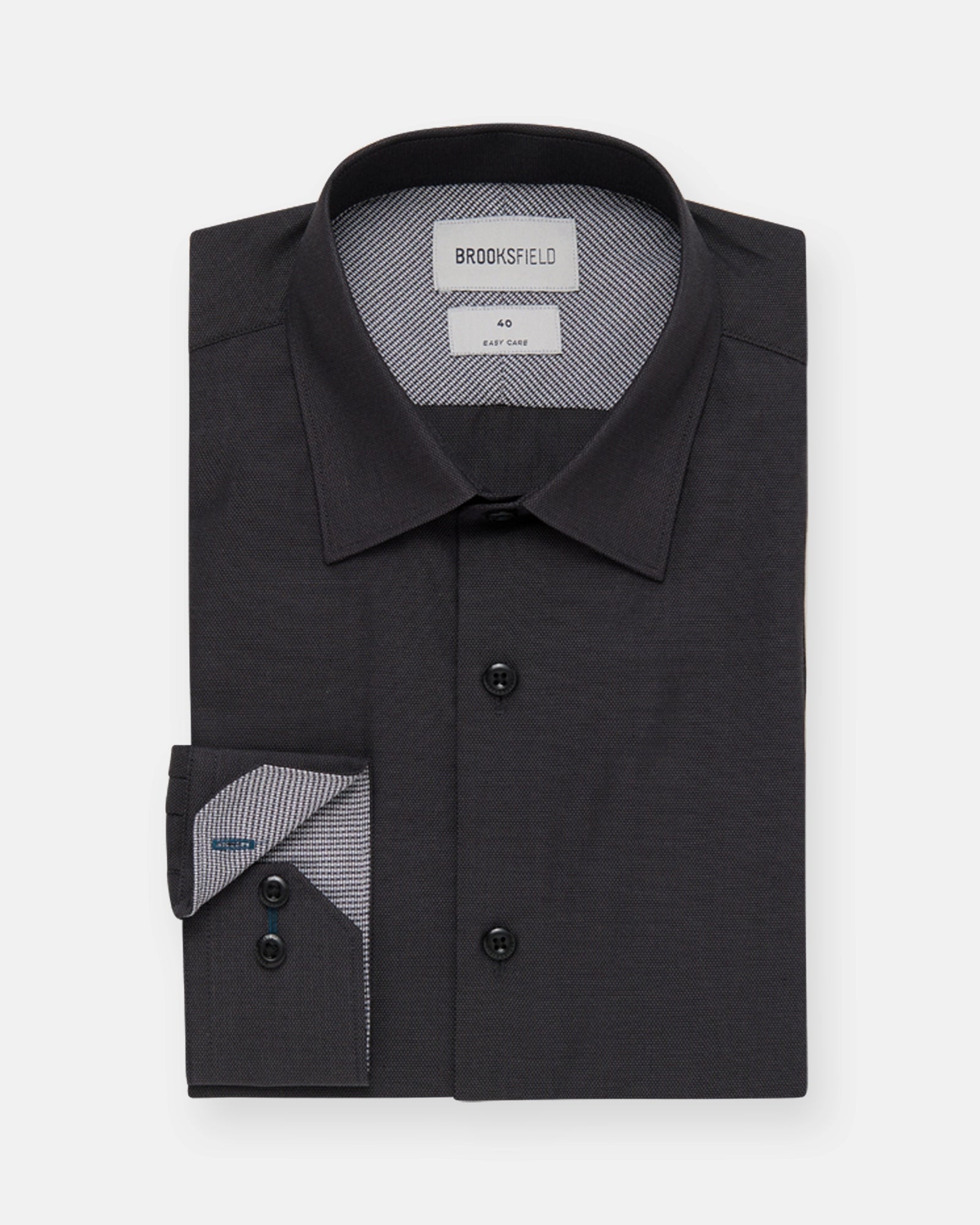 Brooksfield Charcoal Slim Fit Business Shirt | BFC2575