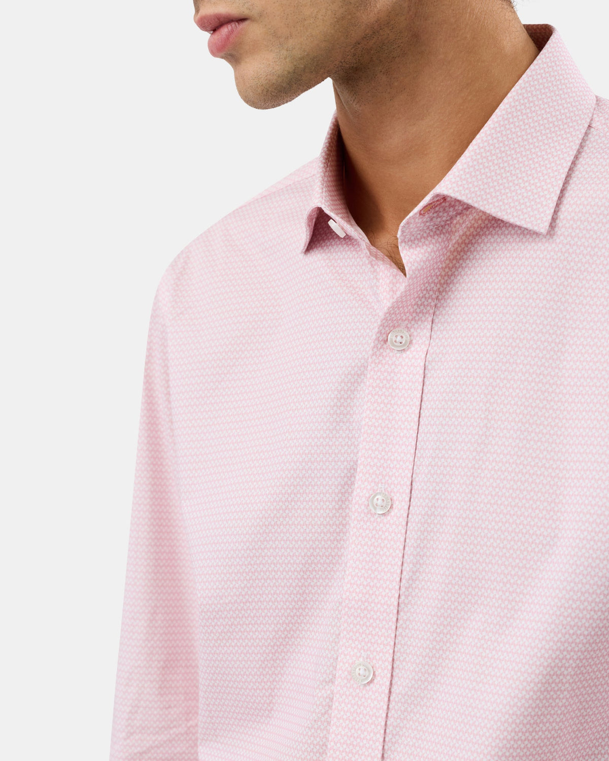Brooksfield Pink Stretch Business Shirt | BFC2657