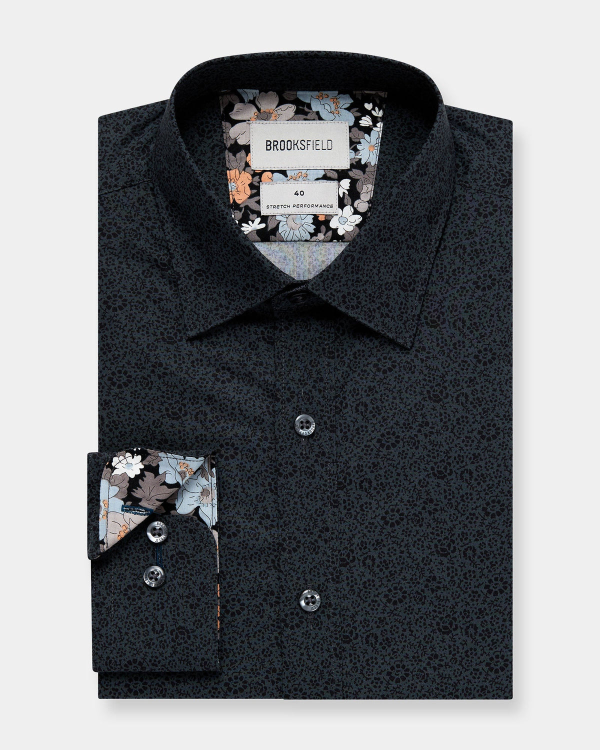 Brooksfield Grey Stretch Business Shirt | BFC2659