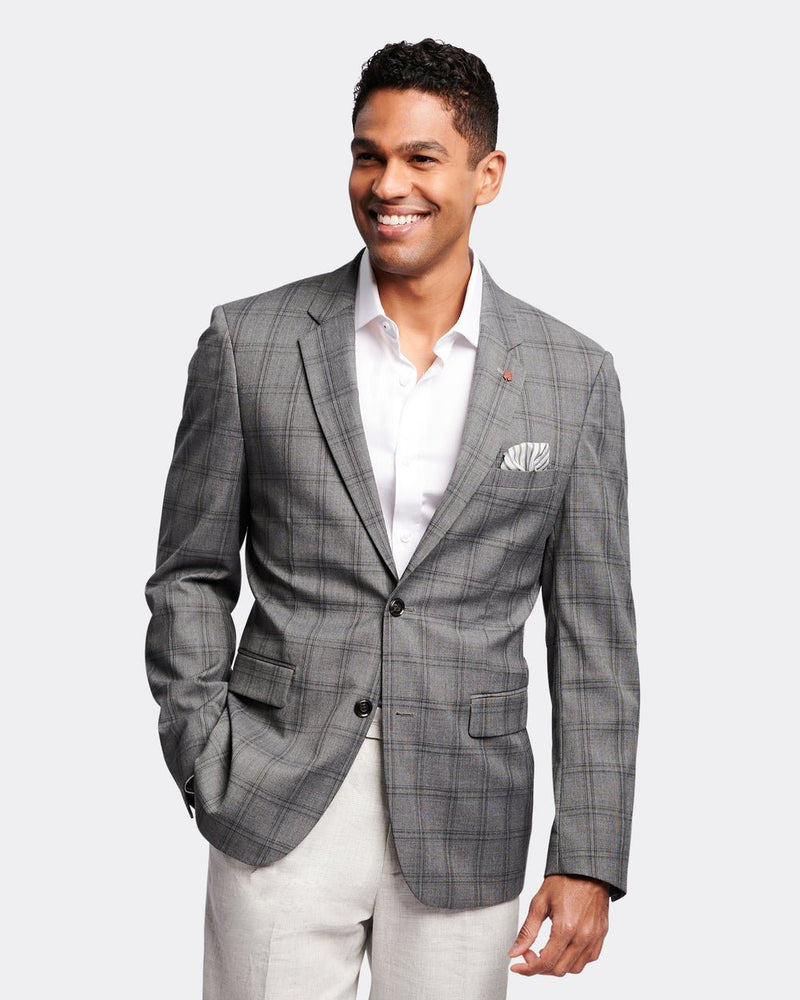 Textured Check Stretch Jacket BFU953 - Harrys for Menswear