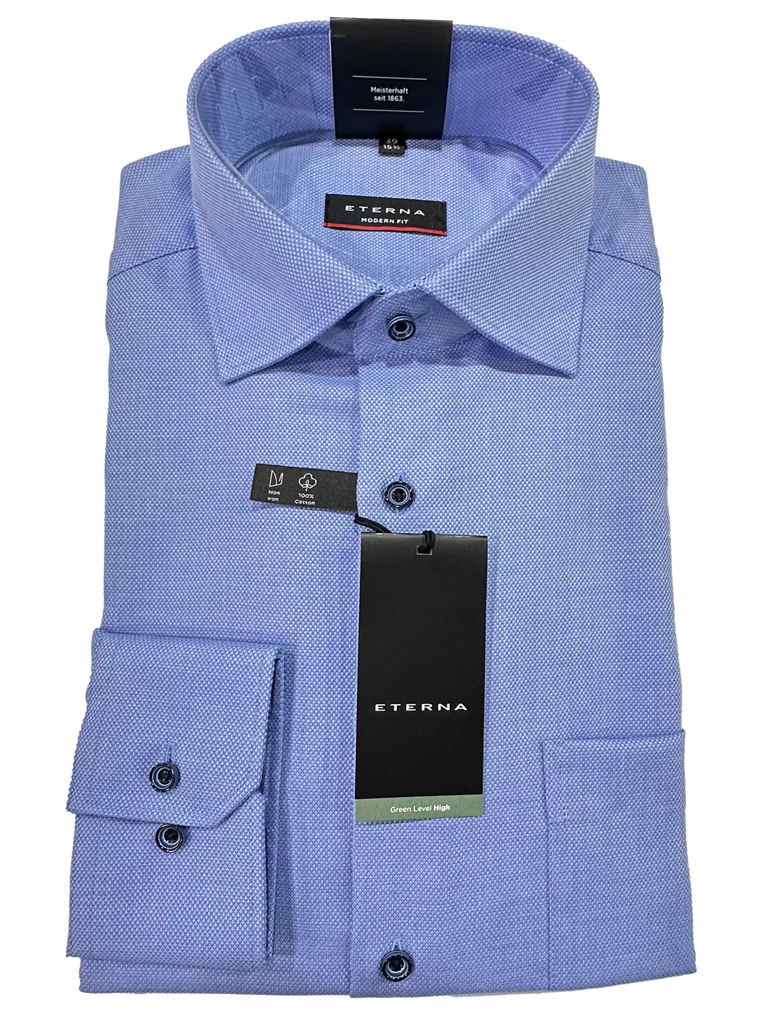 8183/13 Blue Business L/S Modern Fit Shirt