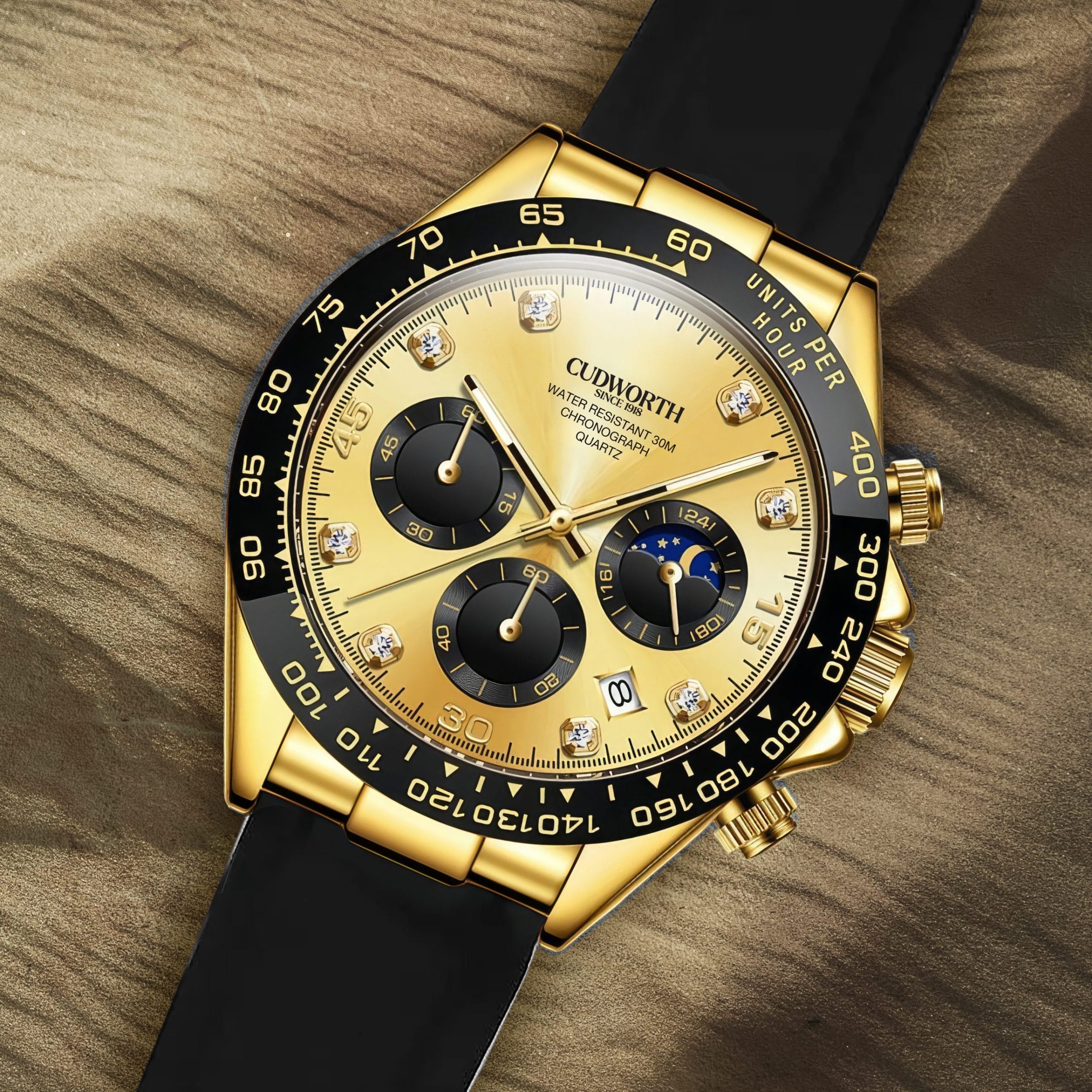 Cudworth Apex Chronograph Gold & Silicone