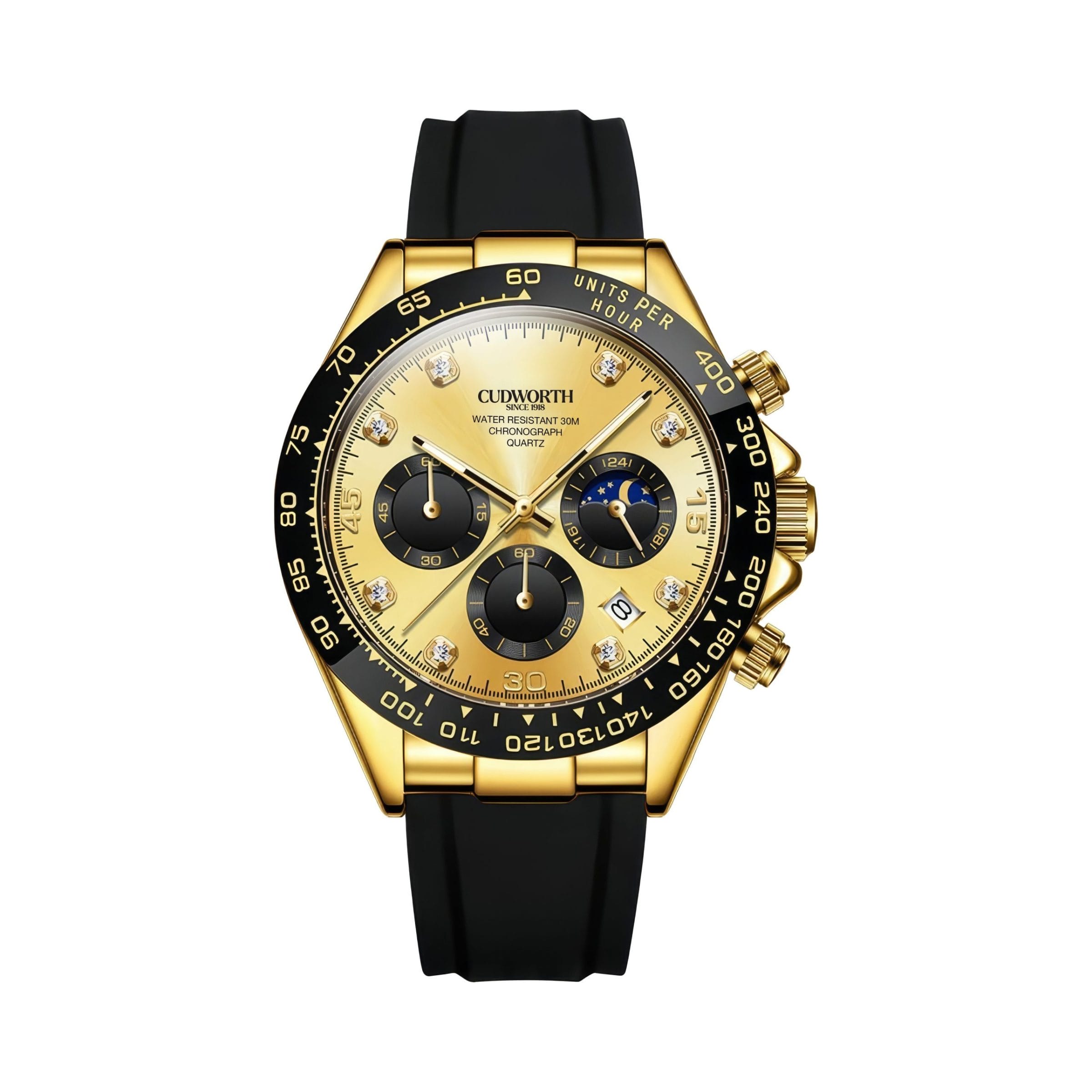 Cudworth Apex Chronograph Gold & Silicone