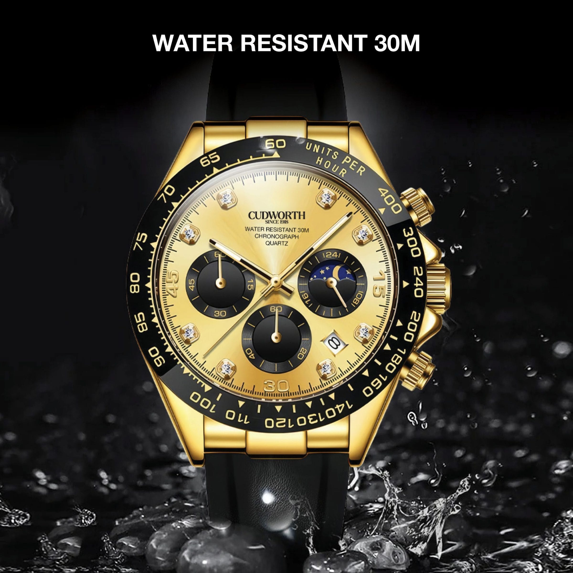 Cudworth Apex Chronograph Gold & Silicone