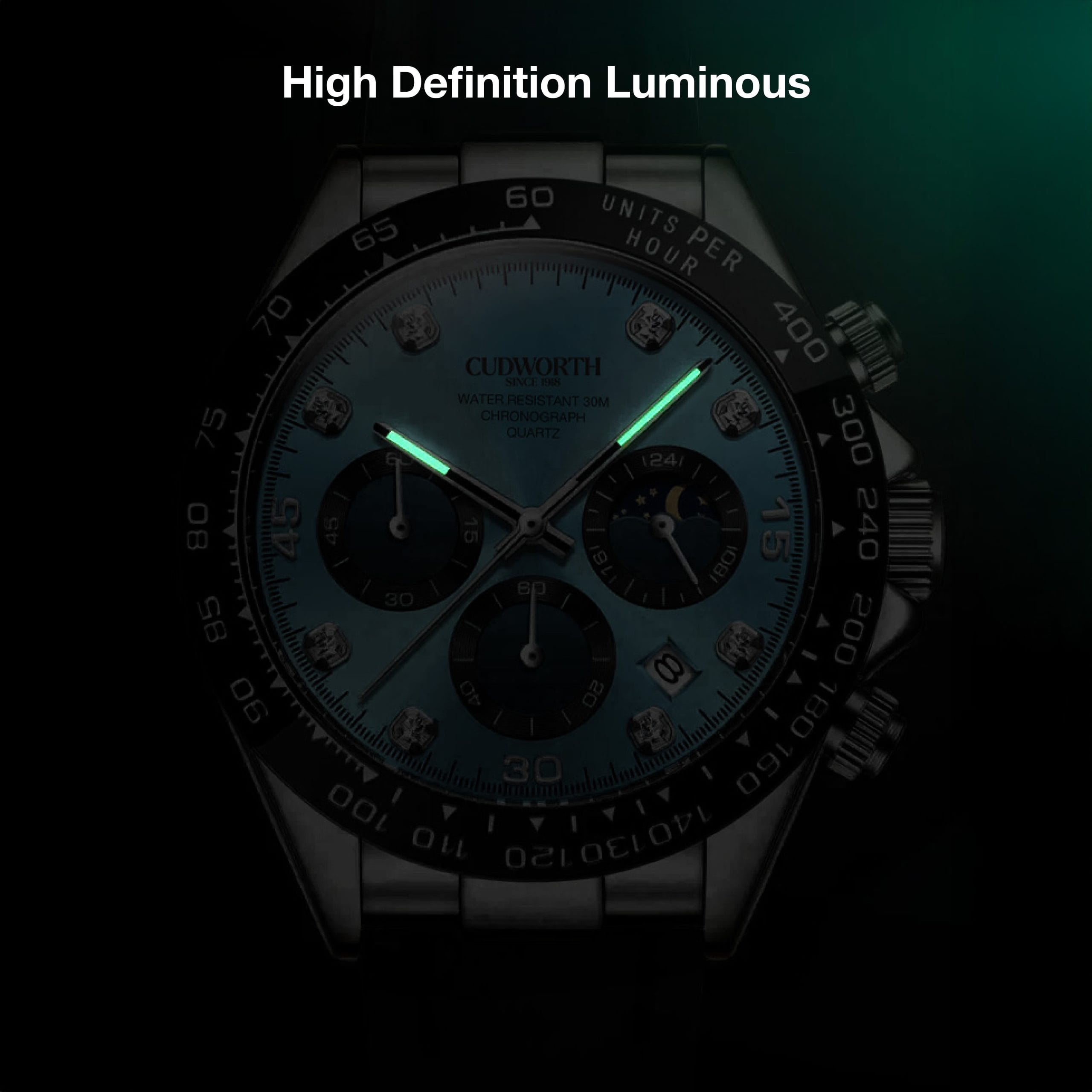 Cudworth Apex Chronograph Turquoise & Silicone