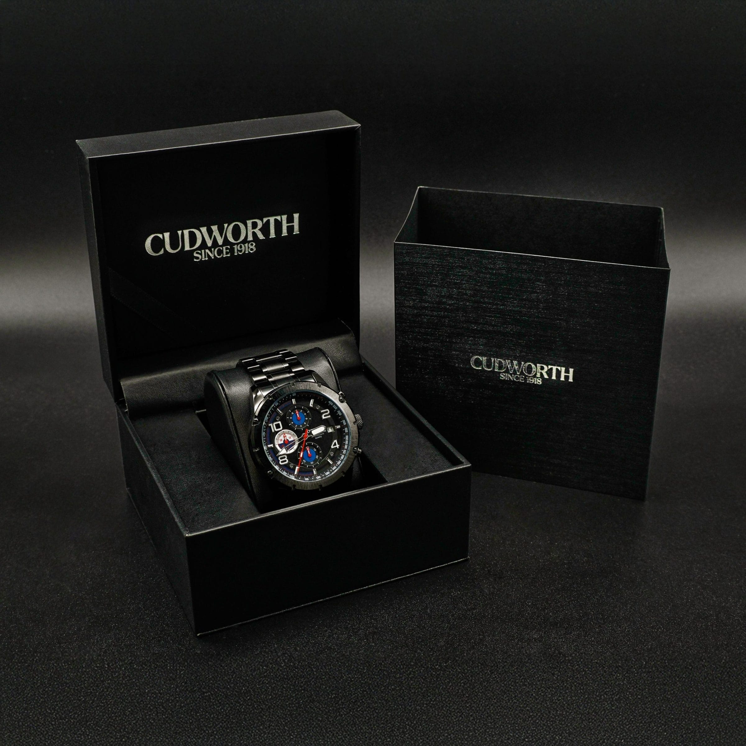 Cudworth Velocity Chronograph, Black Steel