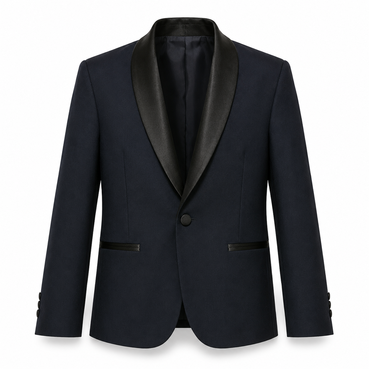 Boys Jacket - Max Fine Micro Texture Satin Shawl Lapel Tuxedo Jacket