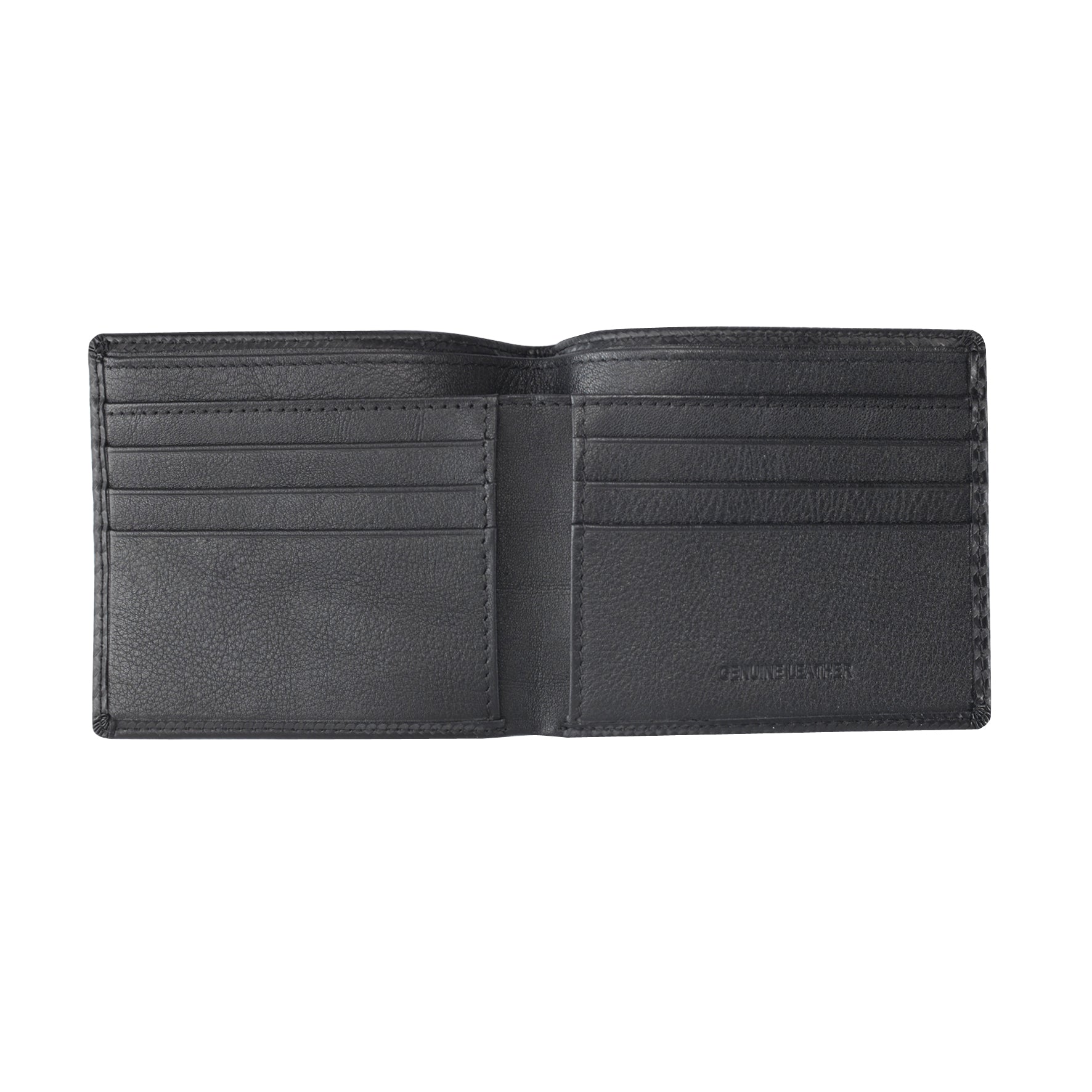 Black Carbon Fibre Leather Wallet