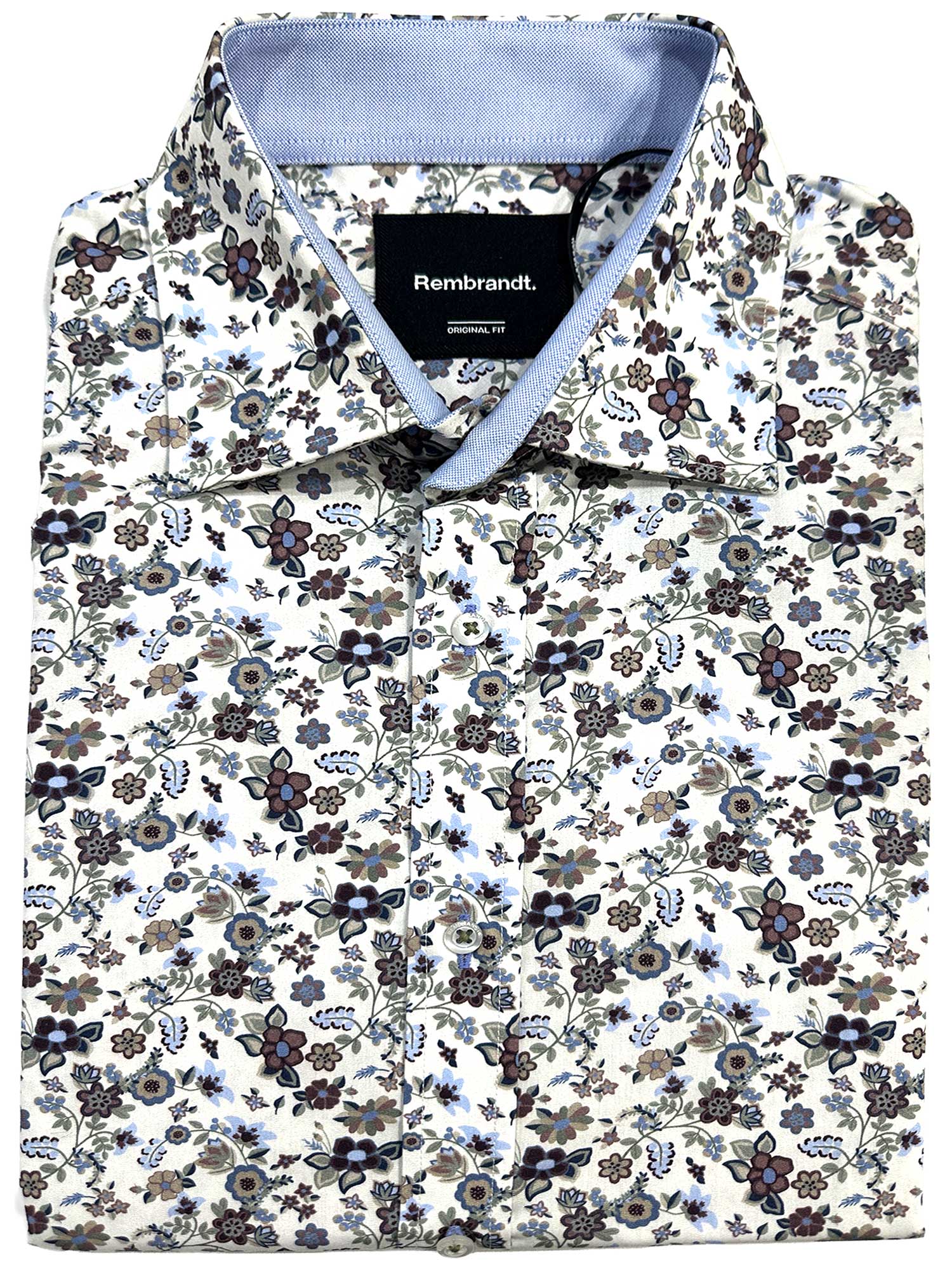 Barbican White Garden Floral Shirt-C18601