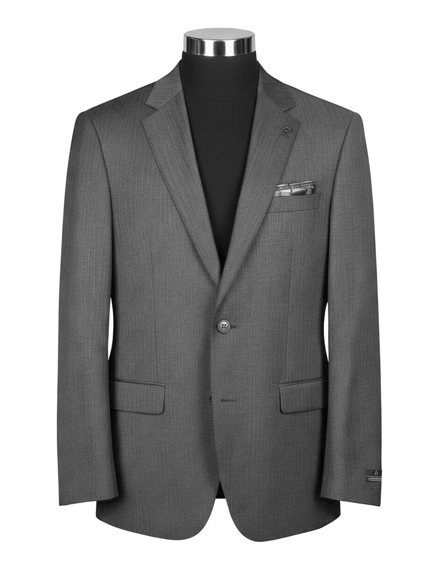 Tasmanian Wool Suit Jacket - Self Strip Herringbone - Harrys for Menswear