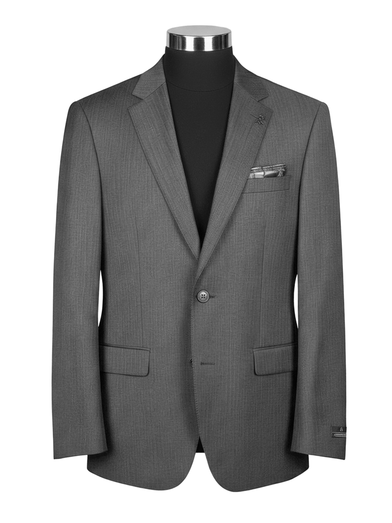 Tasmanian Wool Suit Jacket - Self Strip Herringbone - Harrys for Menswear