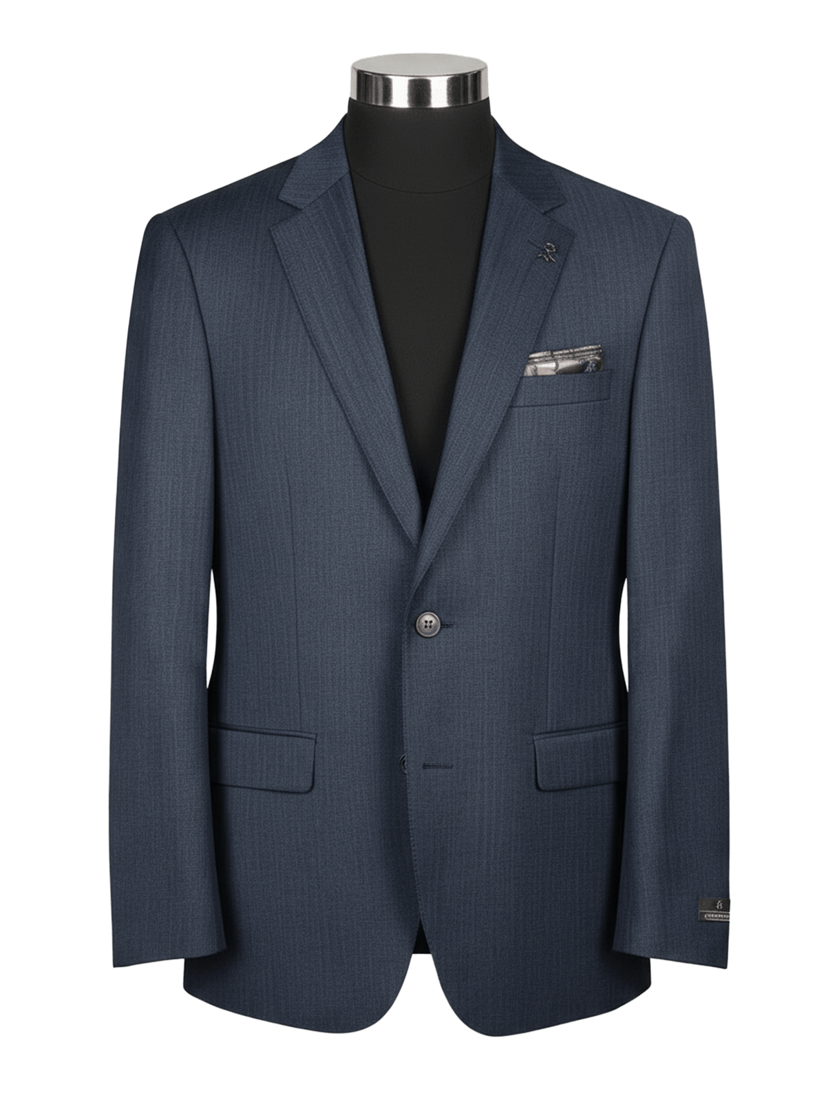 Tasmanian Wool Suit Jacket - Self Strip Herringbone - Harrys for Menswear