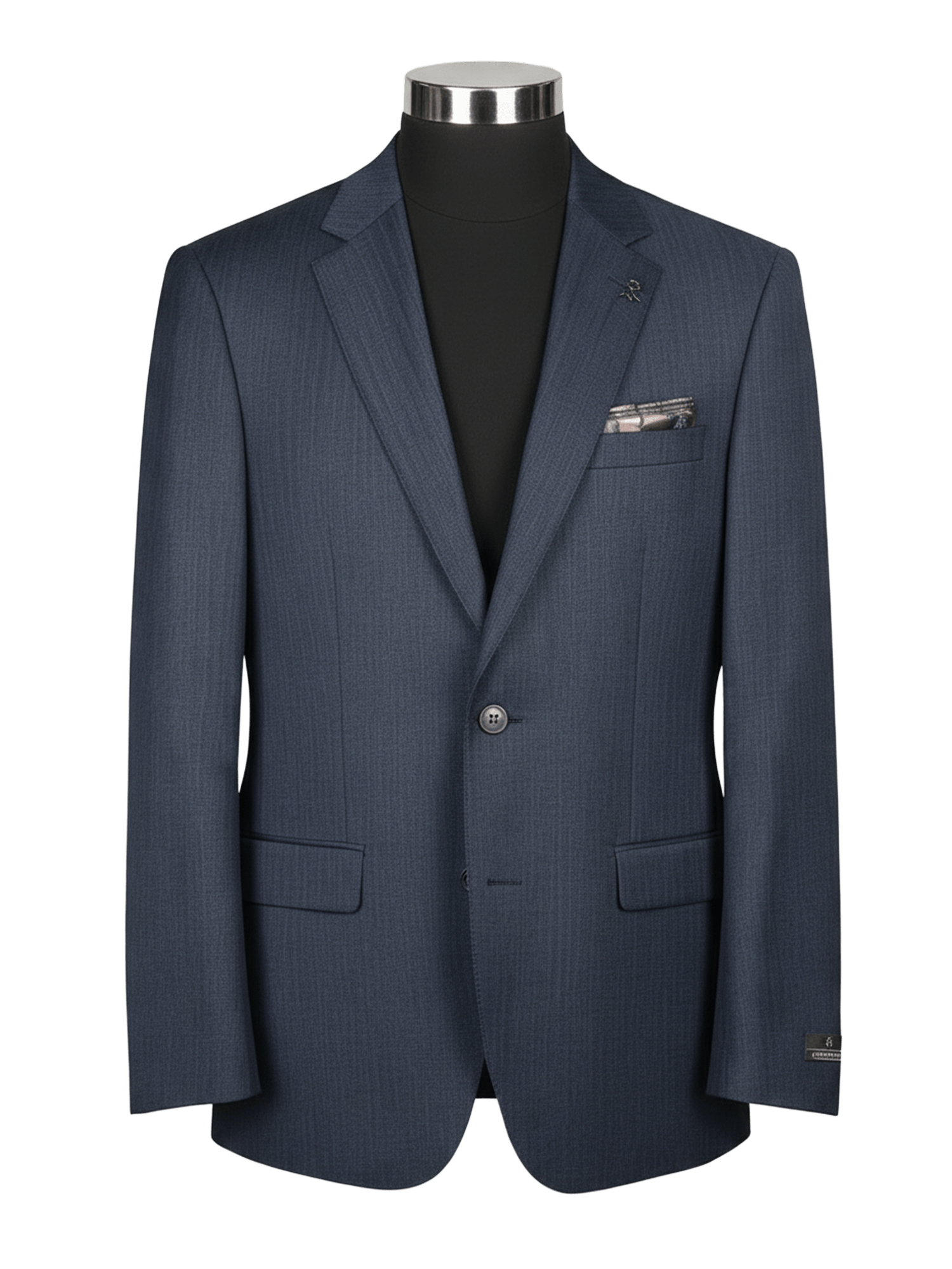 Tasmanian Wool Suit Jacket - Self Strip Herringbone - Harrys for Menswear