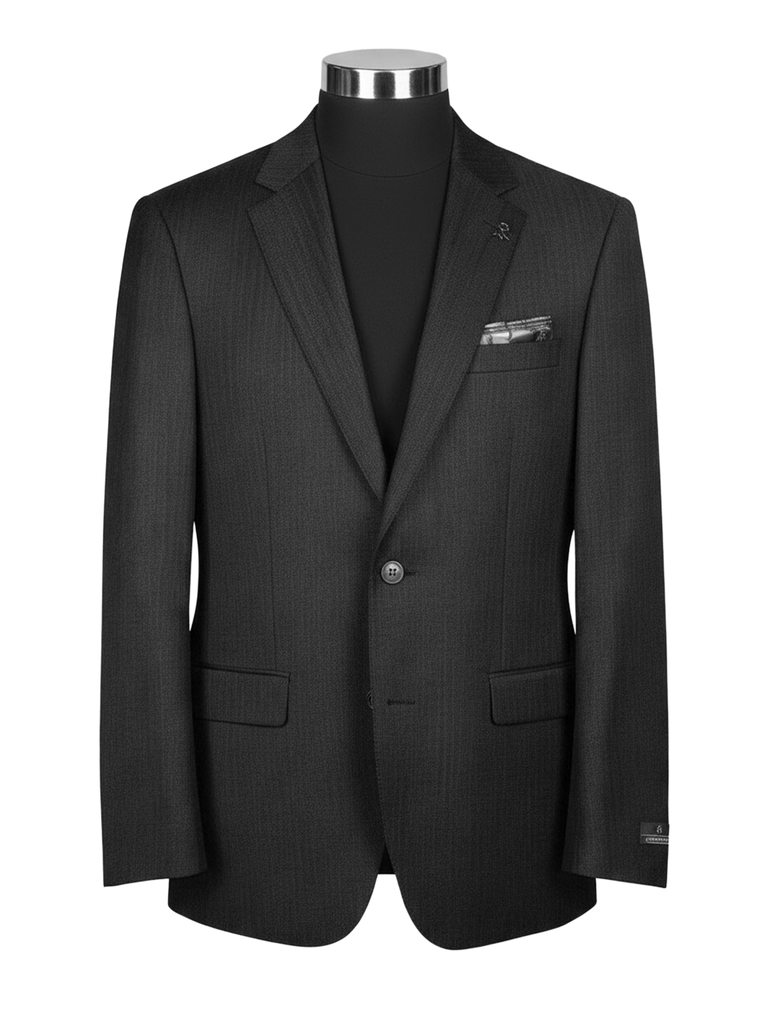 Tasmanian Wool Suit Jacket - Self Strip Herringbone - Harrys for Menswear
