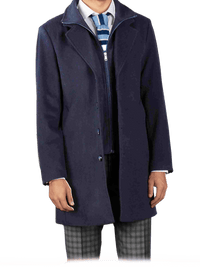 JARED REMOVABLE COLLAR COAT - Harrys for Menswear