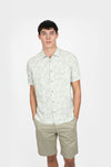 Hibiscus- Cuban Collar Short Sleeve Shirt JHS575