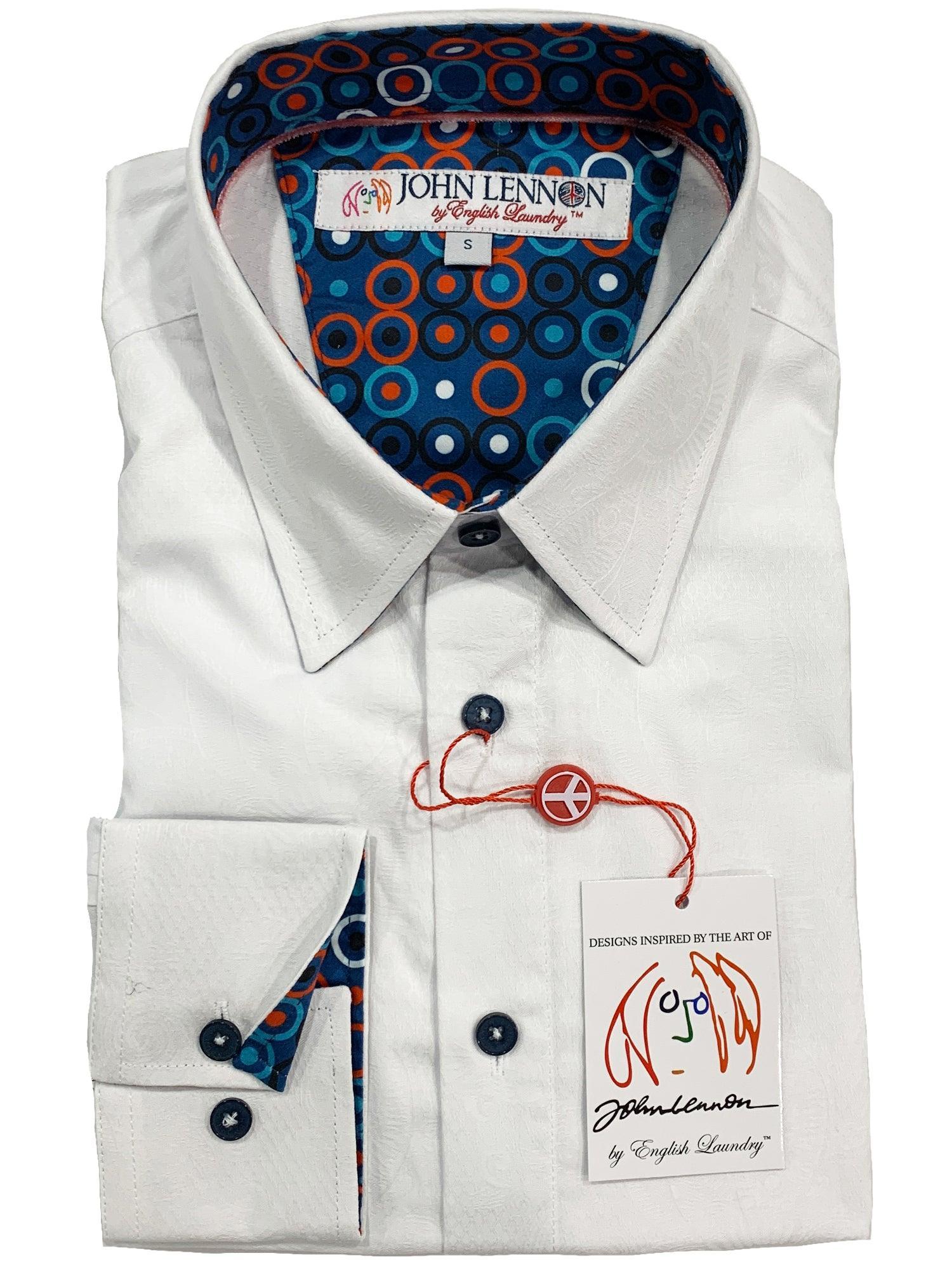 john lennon dress shirts John Lennon Wilton JLW8015L - Cotton Long Sleeve Shirt