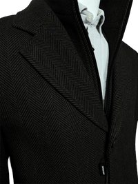 JARED Overcoat in Pecan & Ash - Harrys for Menswear