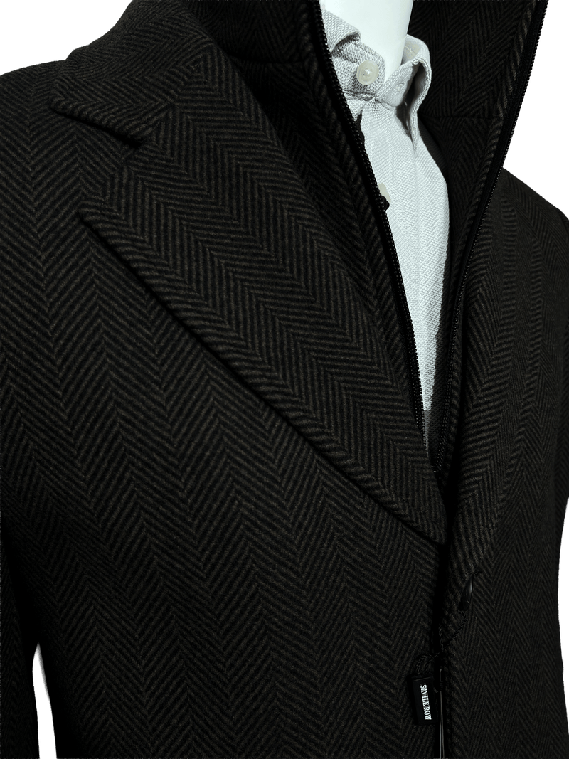 JARED Overcoat in Pecan & Ash - Harrys for Menswear