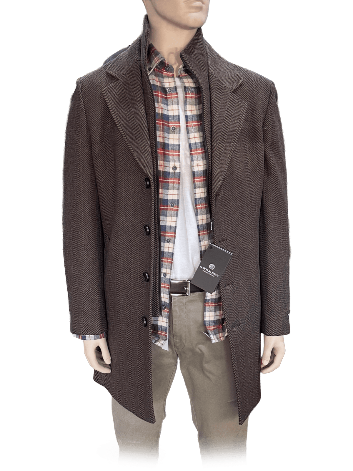 JARED Overcoat in Pecan & Ash - Harrys for Menswear