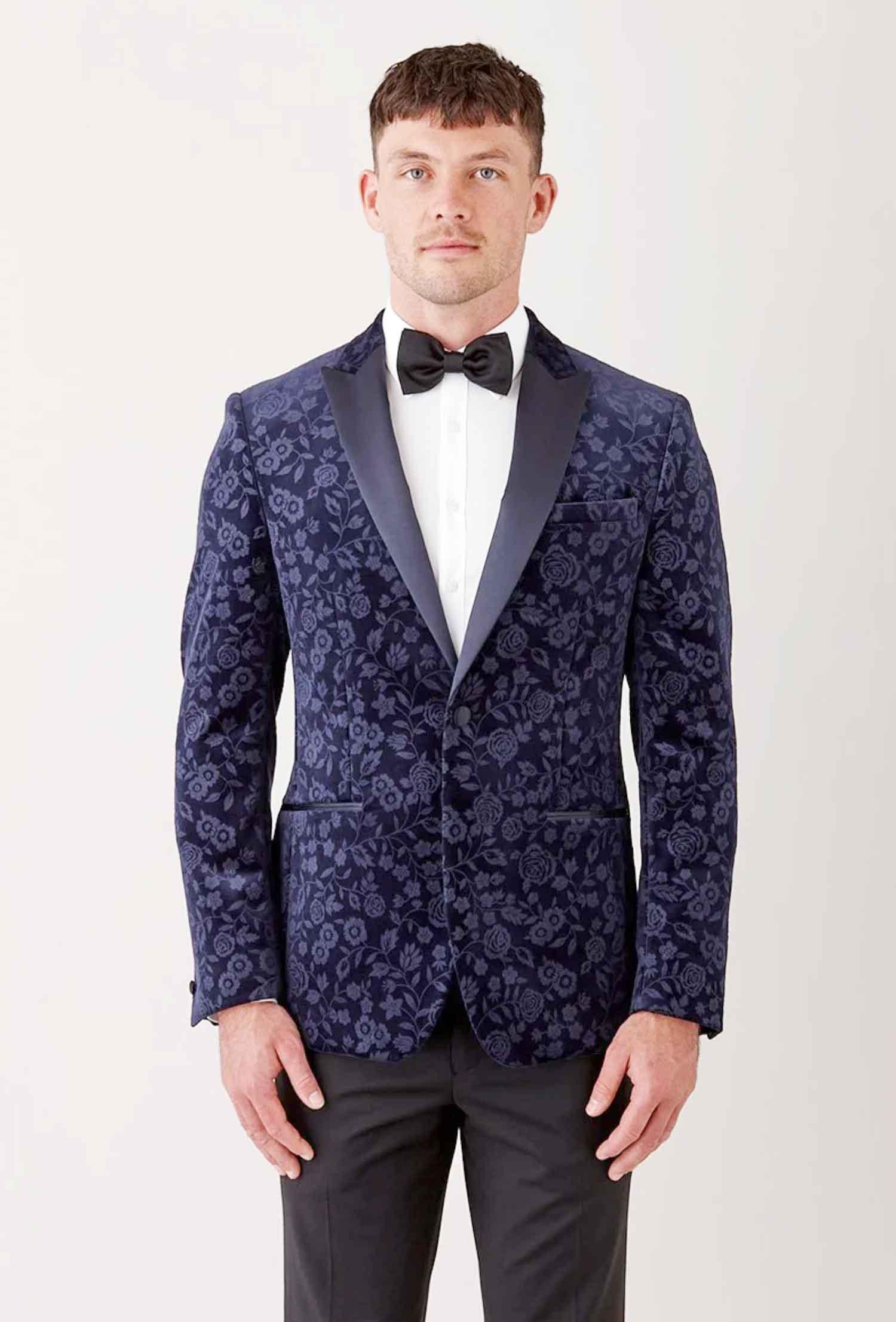 Juwan Navy Paisley Dinner Jacket - Harrys for Menswear