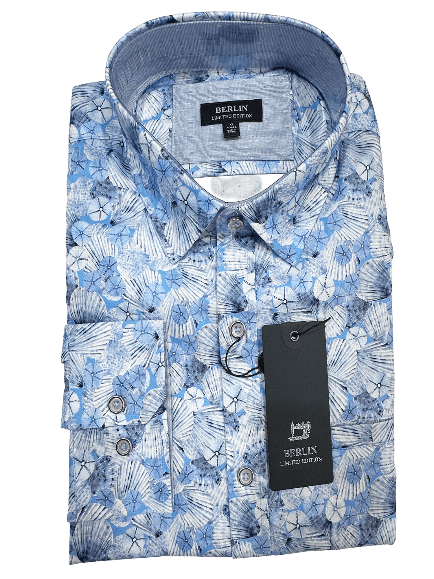 L - 413B Long Sleeve Printed Cotton - Harrys for Menswear