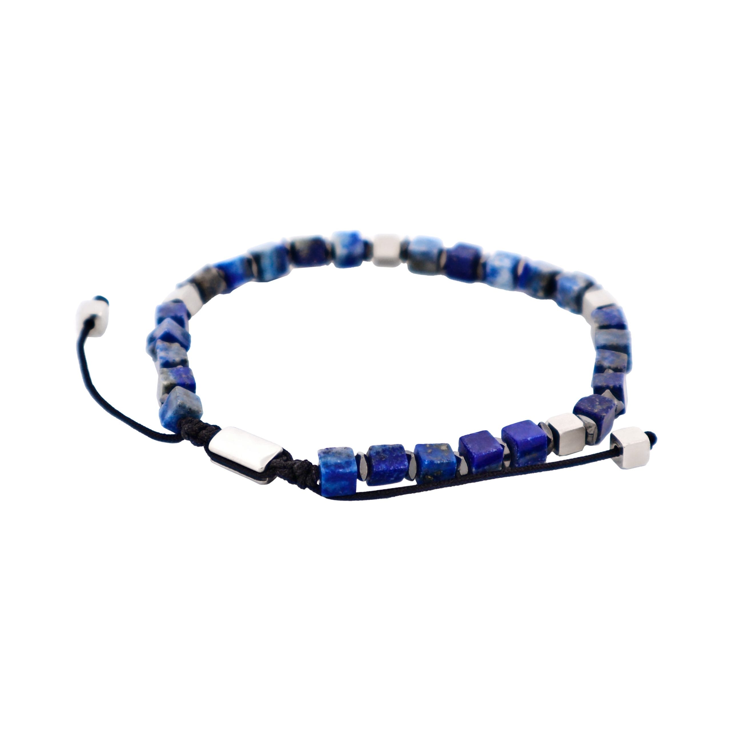 Savage - Solidate Stone Brass Beads with Stainless Steel Macramé Bracelet
