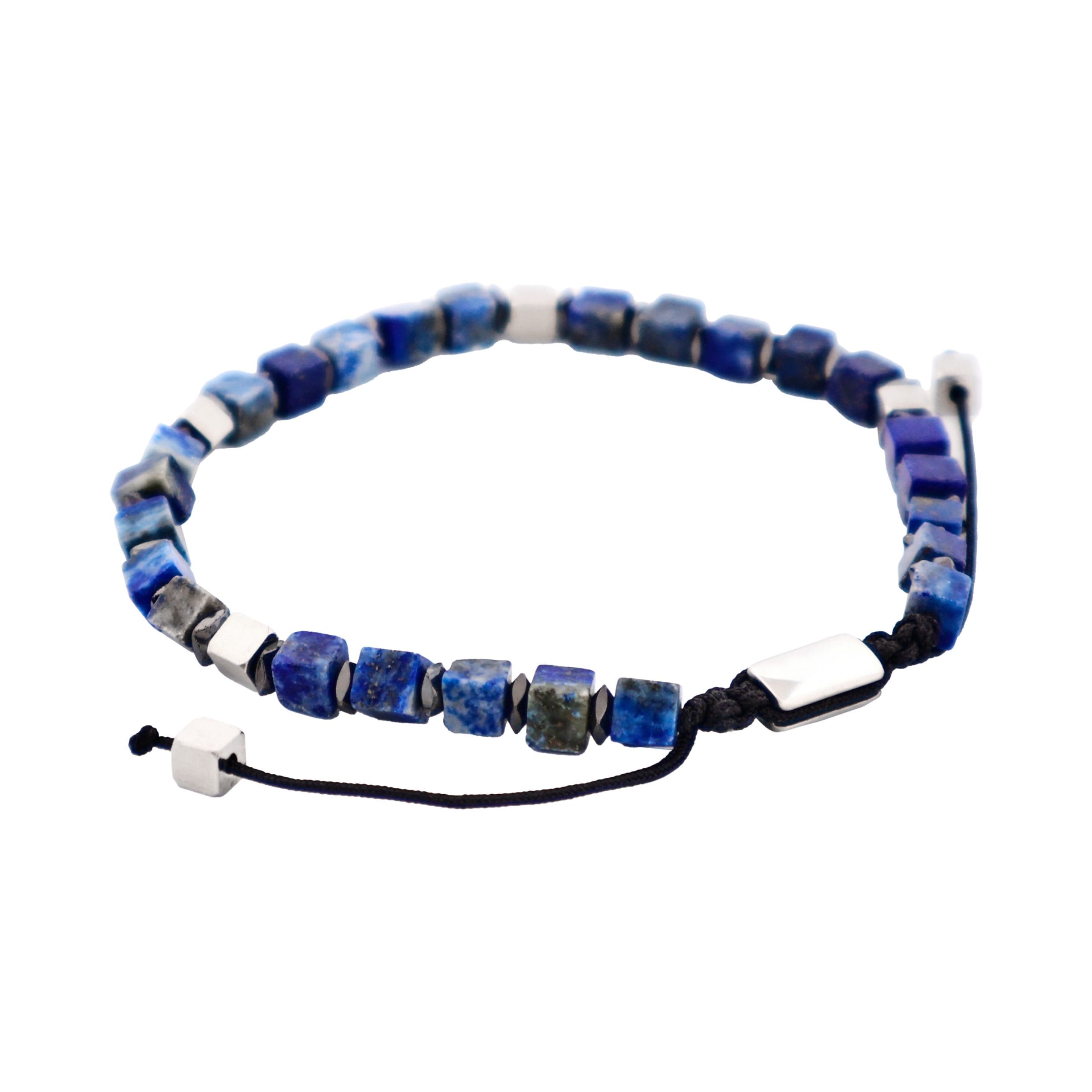 Savage - Solidate Stone Brass Beads with Stainless Steel Macramé Bracelet