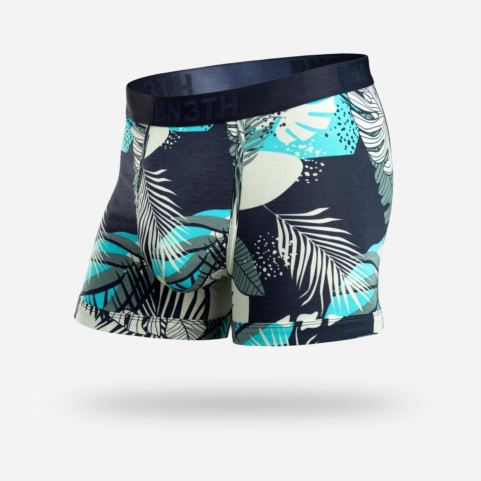 M211013 - 1151 Fronds Dark Navy (Trunks) - Harrys for Menswear