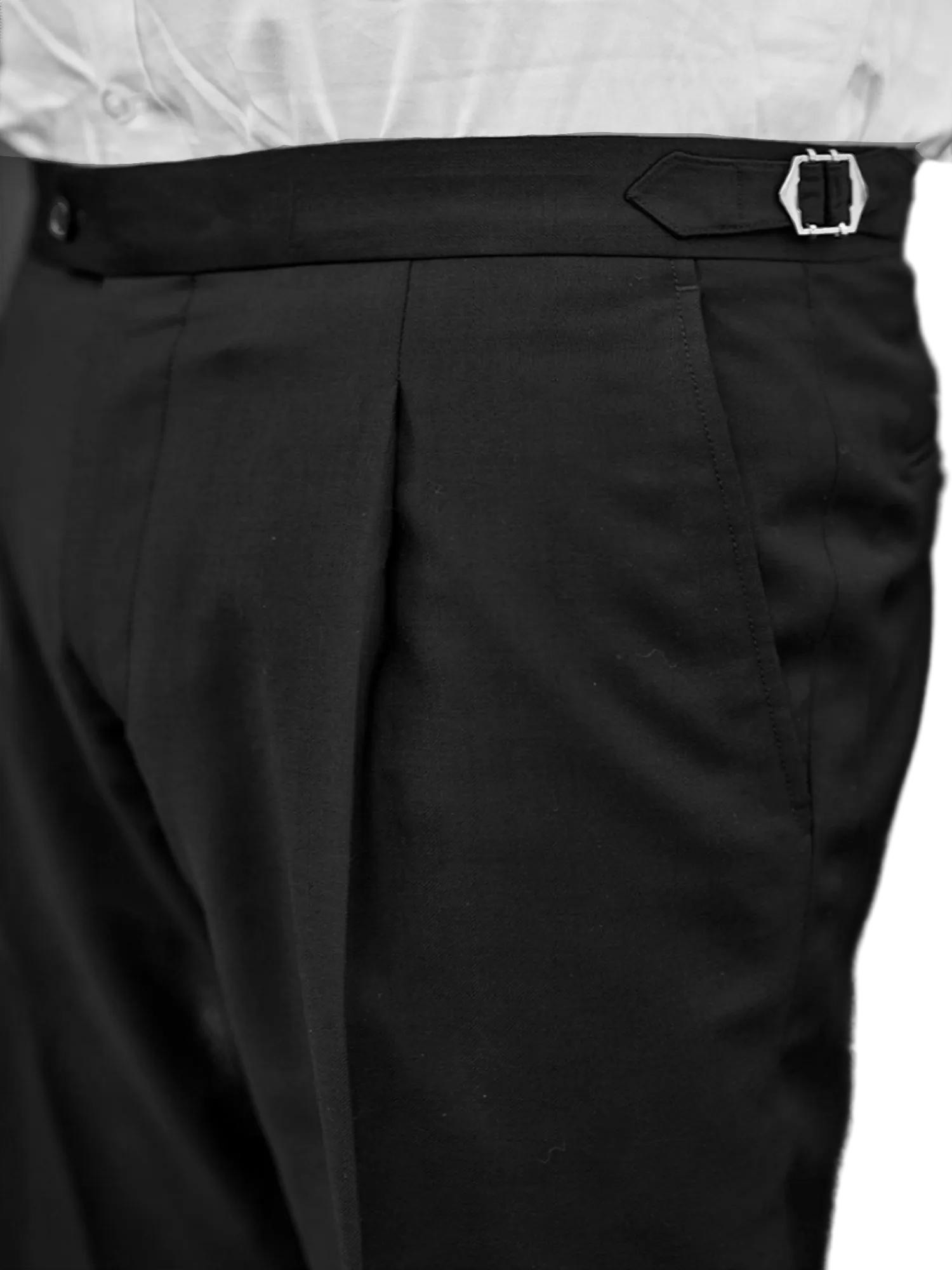 Nahum Pleated Slacks FW7 - Navy - Harrys for Menswear