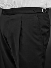 Nahum Pleated Slacks FW7 - Navy - Harrys for Menswear