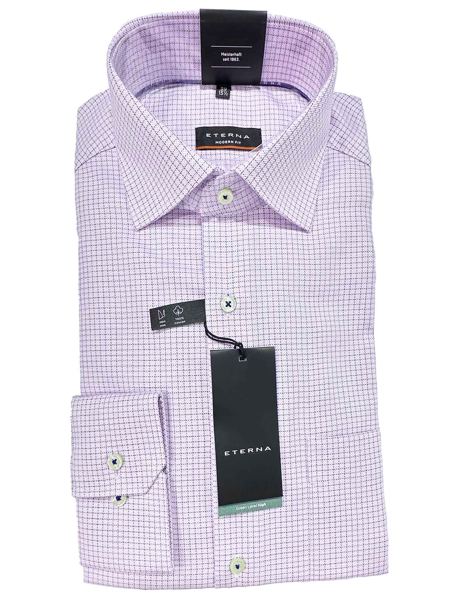 4804/91 Pink Check Business L/S Modern Fit Shirt
