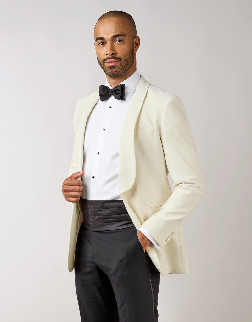 Bryan Shawl Off White Tuxedo Jacket