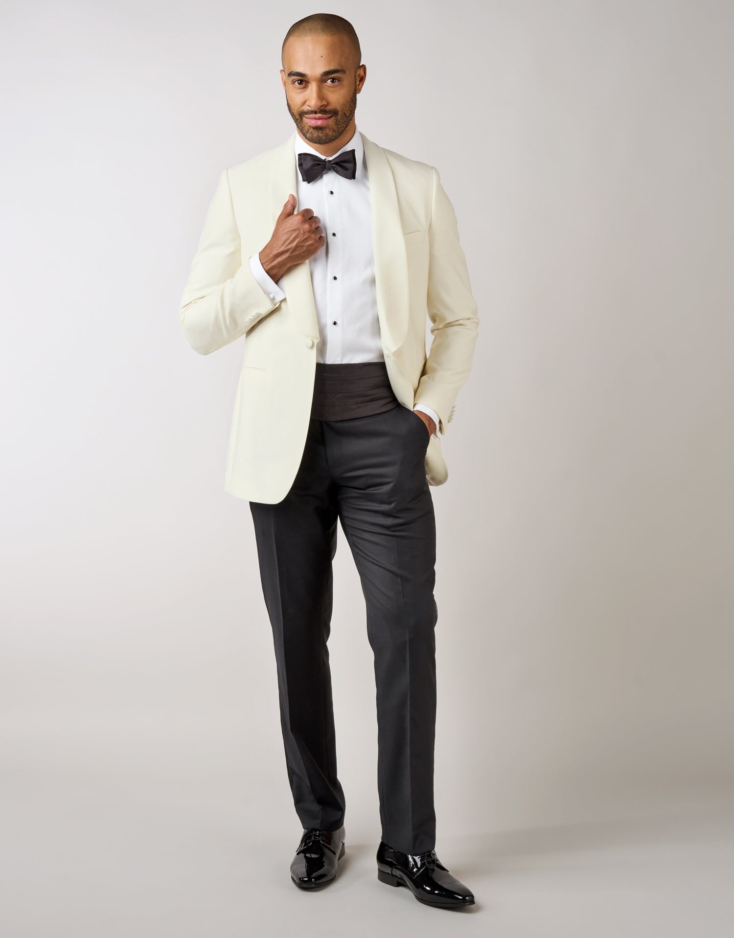 Bryan Shawl Off White Tuxedo Jacket