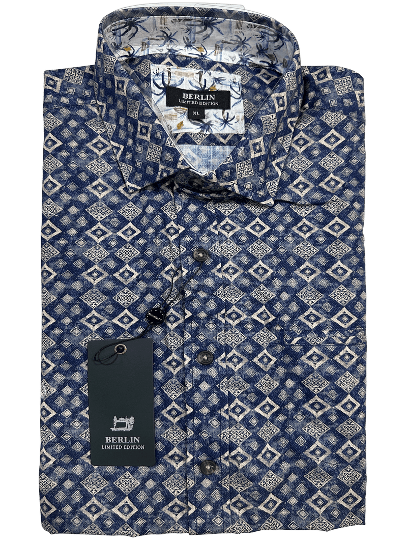 S496 S/S Aztec Cotton S/S - Harrys for Menswear