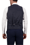 B7 - Navy Saul Waist Coat - Harrys for Menswear