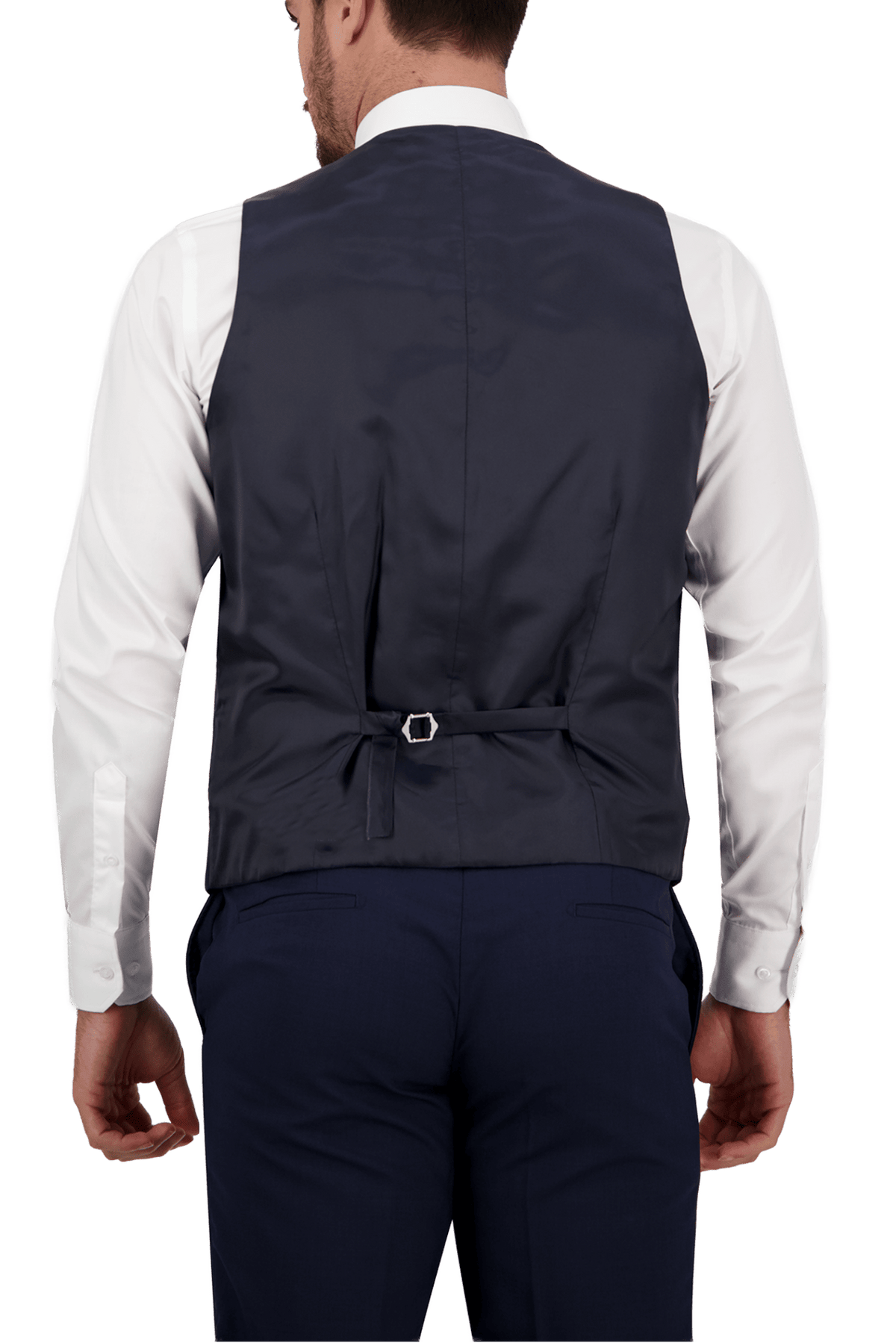 B7 - Navy Saul Waist Coat - Harrys for Menswear