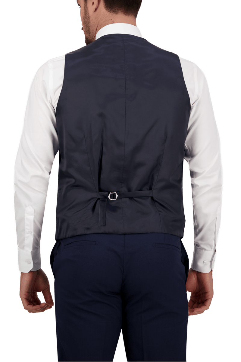 B7 - Navy Saul Waist Coat - Harrys for Menswear