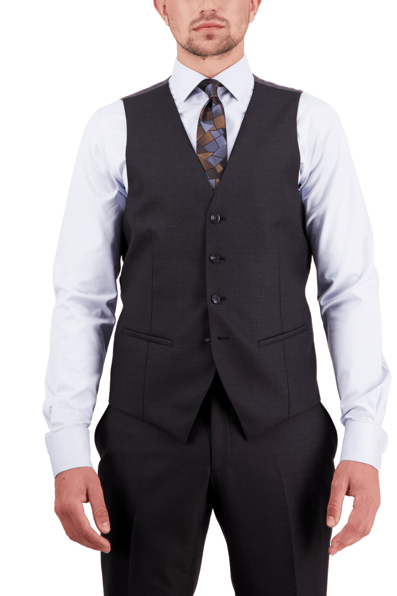 X5 Charcoal Saul Waist Coat - Harrys for Menswear