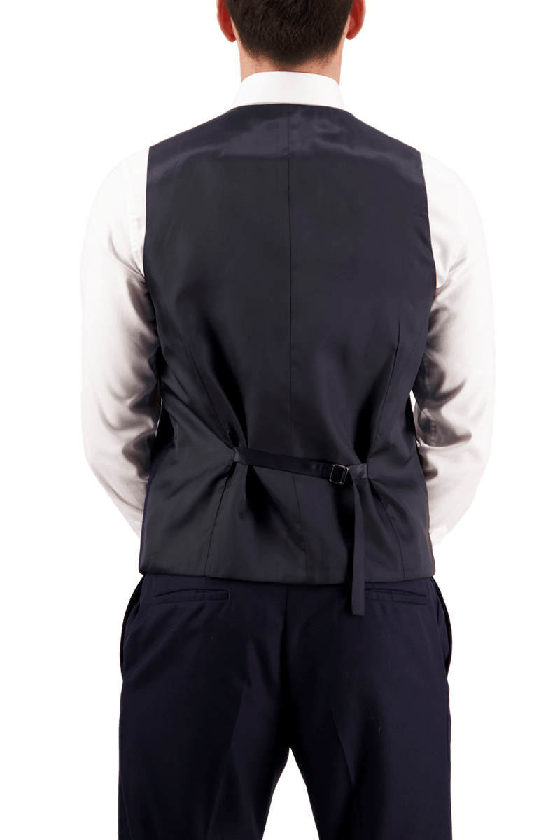 X7 Navy Saul Waist Coat - Harrys for Menswear
