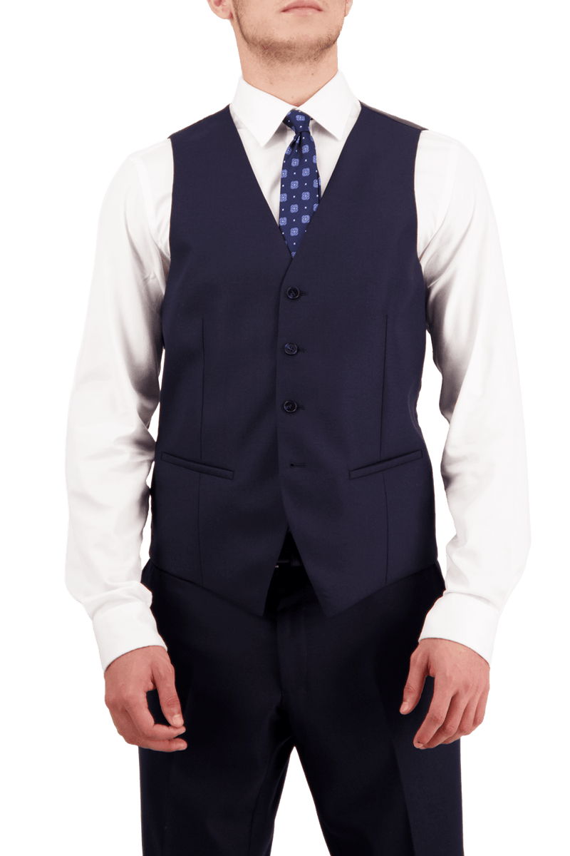 X7 Navy Saul Waist Coat - Harrys for Menswear