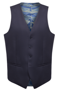 X7 Navy Saul Waist Coat - Harrys for Menswear