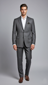 SW7-Charcoal Abram Pin-Stripe Suit Jacket   |Harrys for Menswear