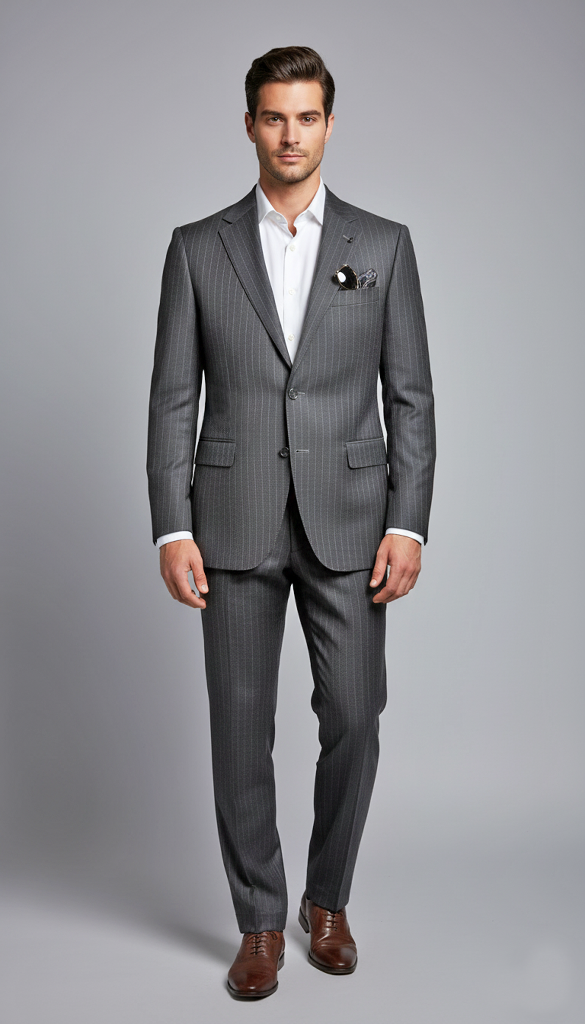 SW7-Charcoal Abram Pin-Stripe Suit Jacket   |Harrys for Menswear