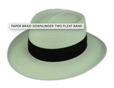 21575 - Paper Braid Downunder Two Pleat Band - Harrys for Menswear